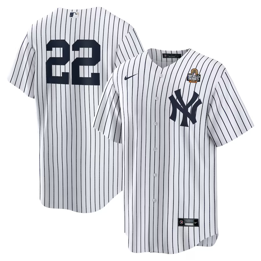 Men's New York Yankees Juan Soto #22 White 2024 World Series Home Jersey